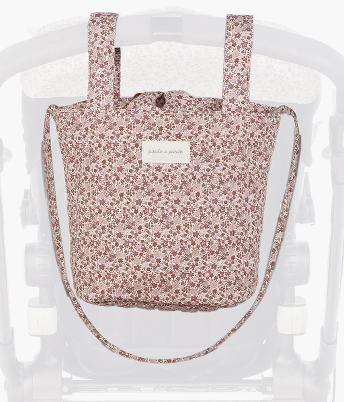 Pasito a Pasito Cherry Flowers Bucket Bag