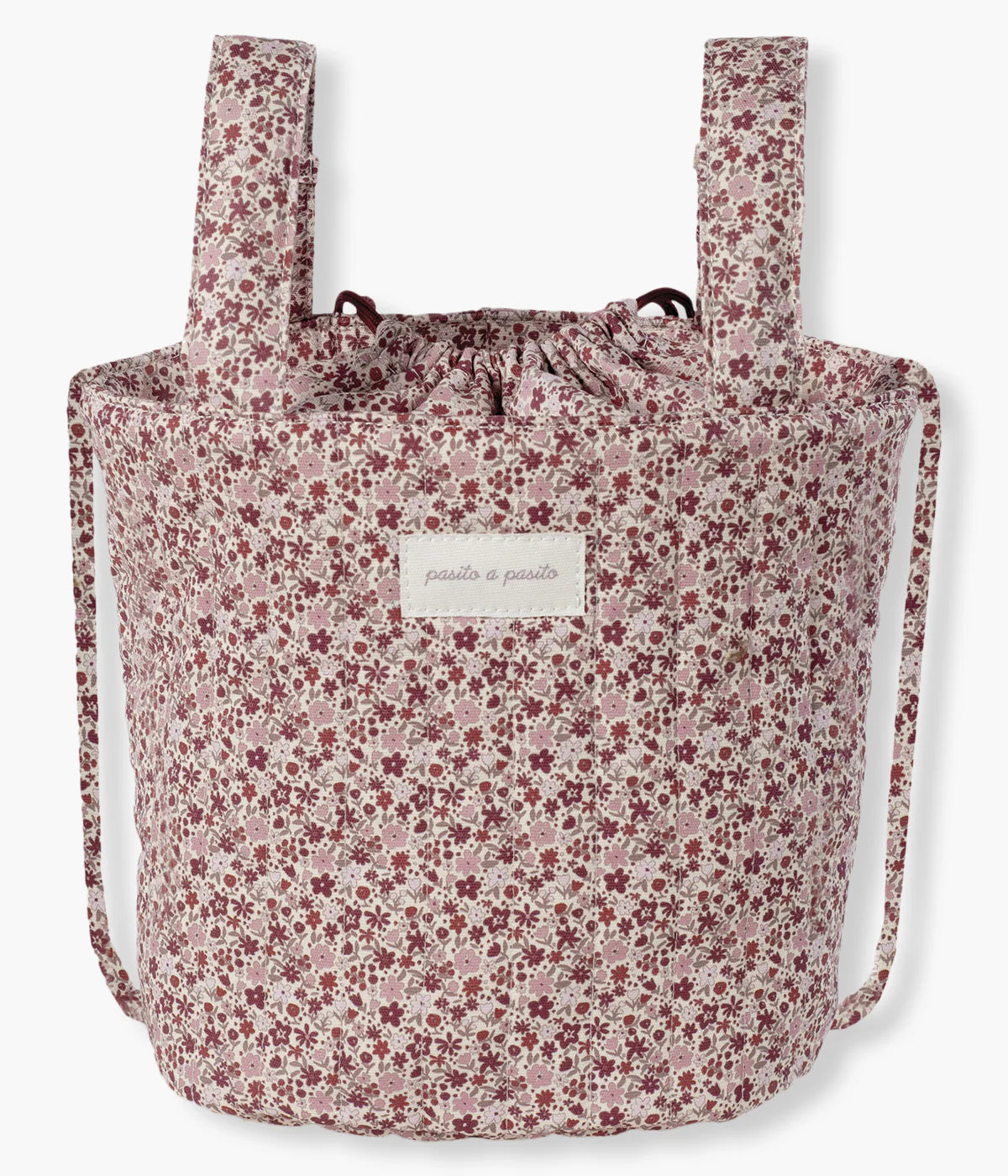 Pasito a Pasito Cherry Flowers Bucket Bag
